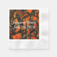 Napkins Boda de camuflaje