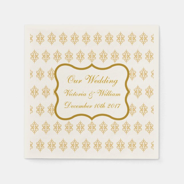 Servilleta De Papel Napkins Boda de encaje antiguo (Anverso)