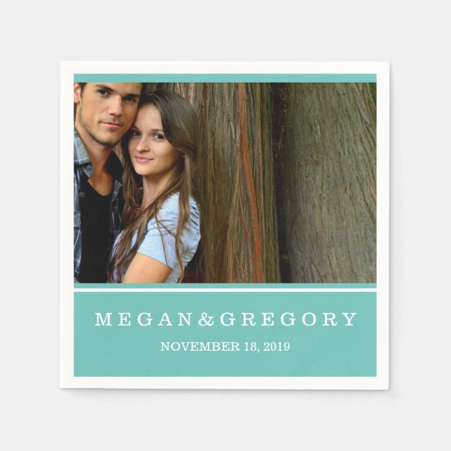 Servilleta De Papel Napkins Boda de fotografía Personalizado personali (Anverso)