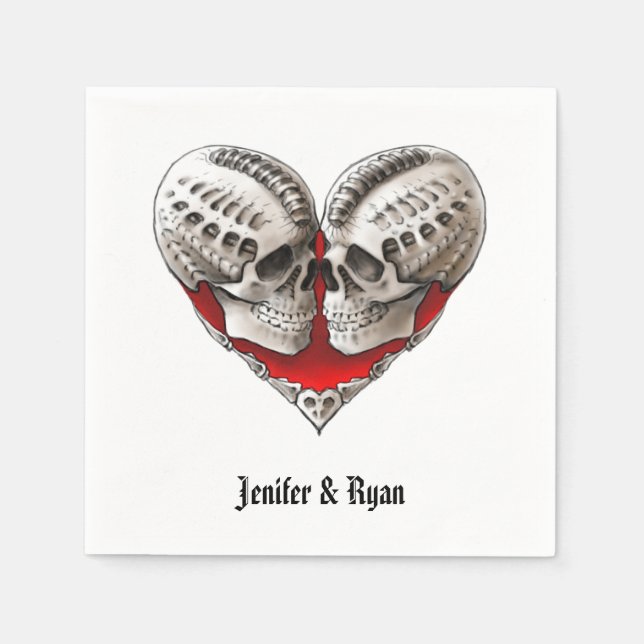 Servilleta De Papel Napkins boda de Halloween (Anverso)