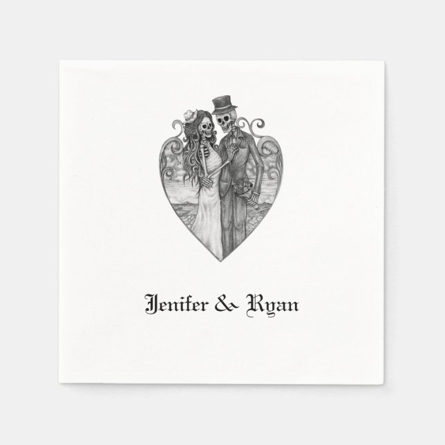 Servilleta De Papel Napkins boda de Halloween (Anverso)