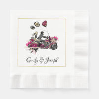Napkins Boda de motociclismo