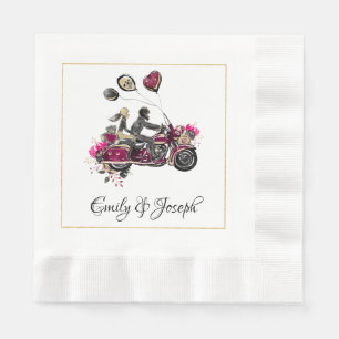 Servilleta De Papel Napkins Boda de motociclismo