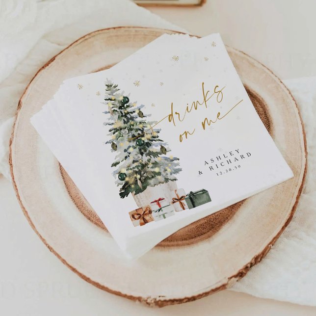 Servilleta De Papel Napkins Boda de Navidades de pino (Subido por el creador)