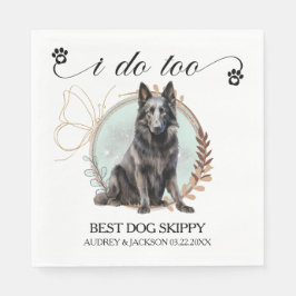 Servilleta De Papel Napkins Boda de Sheepdog belga con foto de perros