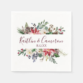 Servilleta De Papel Napkins boda de vacaciones de invierno | Azul de B