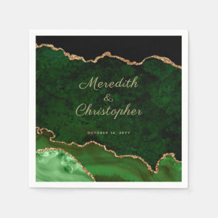Servilleta De Papel Napkins Boda Gold Green Agate