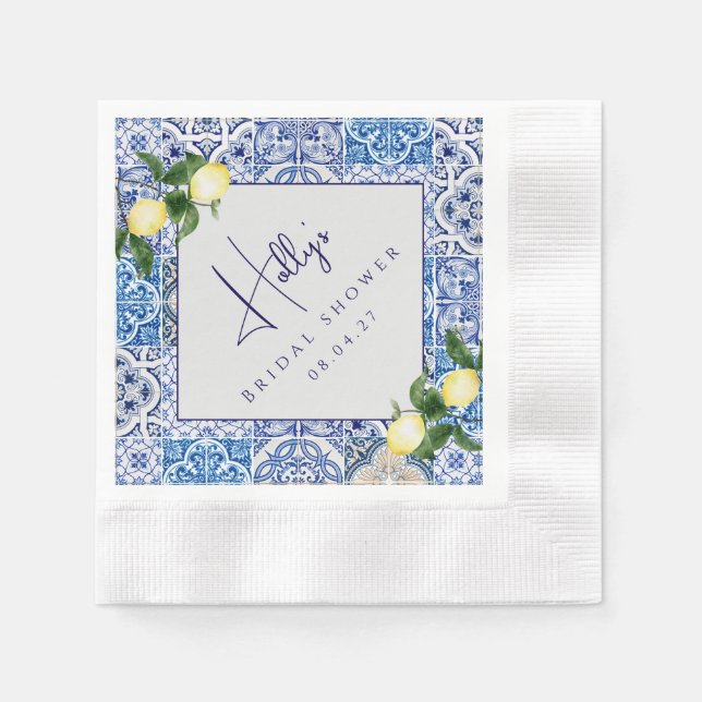 Servilleta De Papel Napkins Boda italiano | Estilo rústico toscano (Anverso)