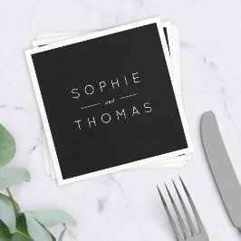 Servilleta De Papel Napkins Boda negro