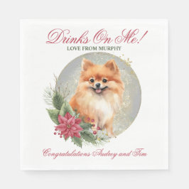 Servilleta De Papel Napkins Boda Pomerania con fotografía de perros