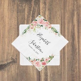 Servilleta De Papel Napkins Boda Rubor Pink Roses