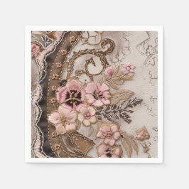 Servilleta De Papel Napkins Boho Cowgirl Western Floral Boda