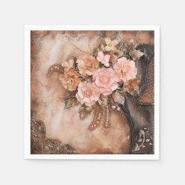 Servilleta De Papel Napkins Boho Cowgirl Western Floral Boda