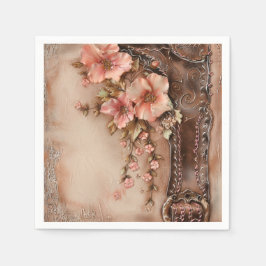 Servilleta De Papel Napkins Boho Cowgirl Western Floral Boda
