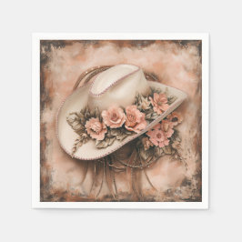 Servilleta De Papel Napkins Boho Cowgirl Western Floral Boda