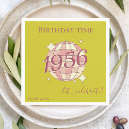 Servilleta De Papel Napkins born in 1956 70th birthday table decor