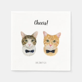 Servilleta De Papel Napkins Cat Cocktail