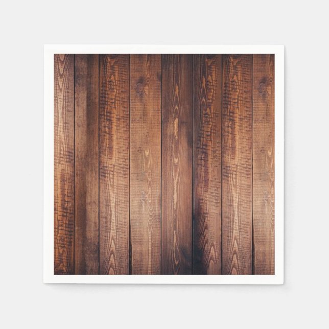 Servilleta De Papel Napkins con aspecto de madera (Anverso)