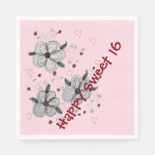 Servilleta De Papel Napkins con Fiesta de papel rosa