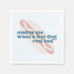 Servilleta De Papel Napkins con Fiesta de perro caliente