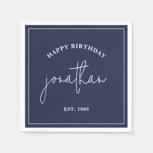 Servilleta De Papel Napkins con nombre personalizado de cumpleaños Min