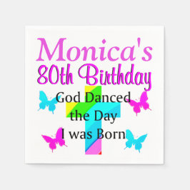 SERVILLETA DE PAPEL NAPKINS CRISTIANOS PERSONALIZADOS EN EL CUMPLEAÑOS