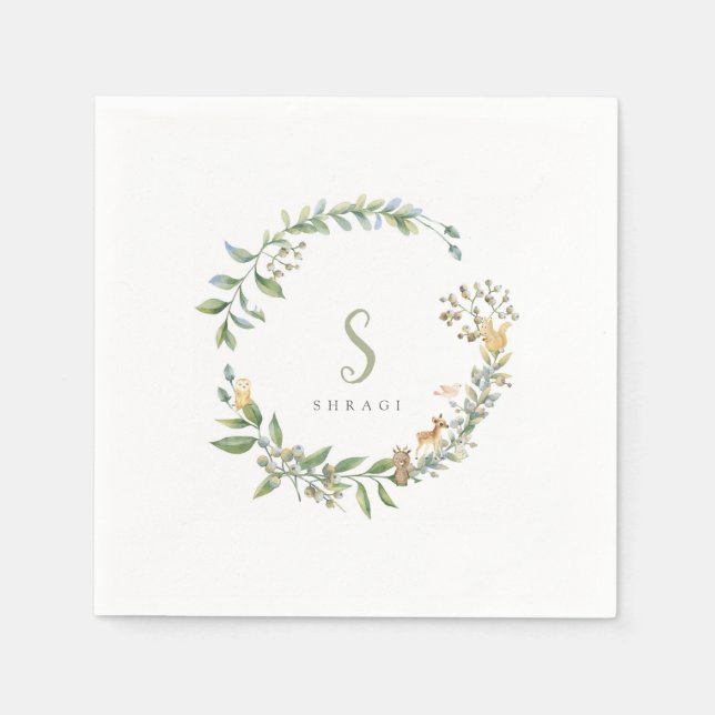 Servilleta De Papel Napkins de animales del bosque Upsherin (Anverso)