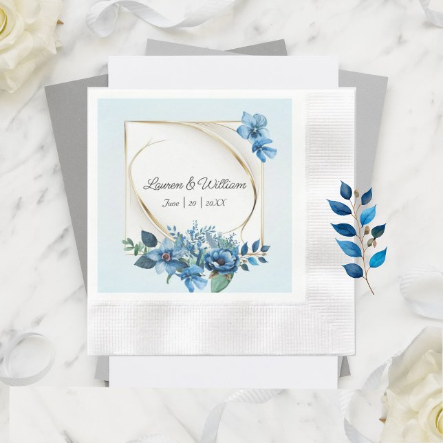 Servilleta De Papel Napkins de Boda acuarela floral de emergencia (Subido por el creador)