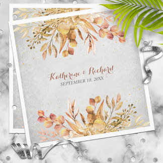 Servilleta De Papel Napkins de Boda de Jardín de Otoño