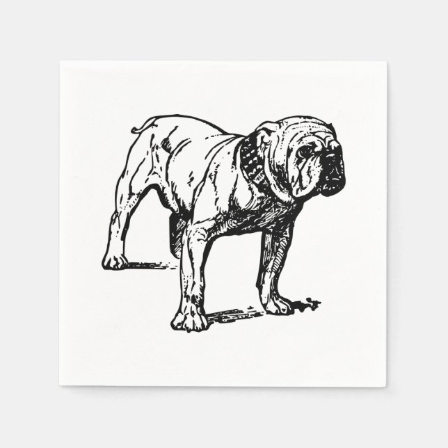 Servilleta De Papel Napkins de bulldog (Anverso)