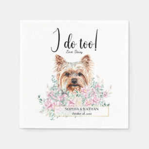 Servilleta De Papel Napkins de Cocktail de Yorkshire Terrier Dog Boda