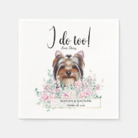 Napkins de Cocktail de Yorkshire Terrier Dog Boda