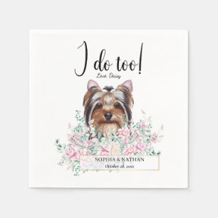 Servilleta De Papel Napkins de Cocktail de Yorkshire Terrier Dog Boda