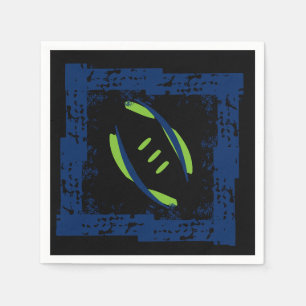 Servilleta De Papel Napkins de cócteles azul/verde/negro