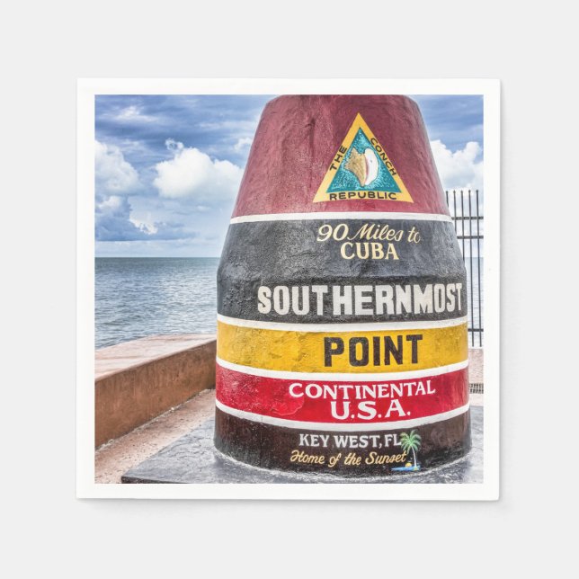 Servilleta De Papel Napkins de cócteles Key West Florida (Anverso)