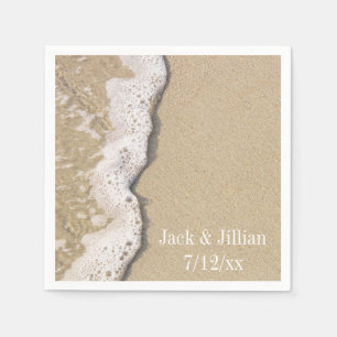 Servilleta De Papel Napkins de cócteles Personalizado Beach Shore