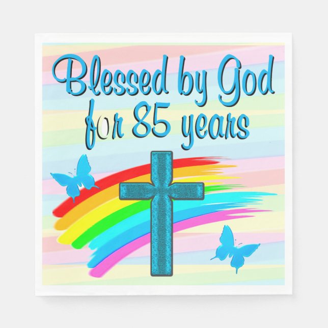 Servilleta De Papel NAPKINS DE CUMPLEAÑOS 85º DE CRISTIANO bonito (Anverso)