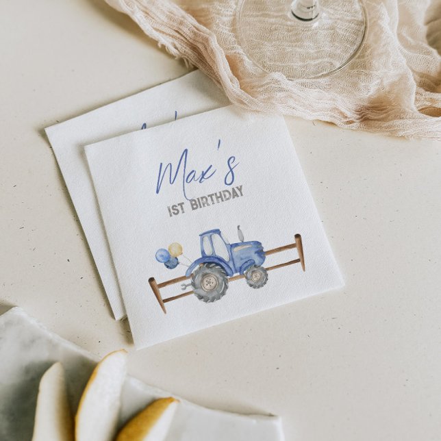 Servilleta De Papel Napkins de Cumpleaños de Blue Tractor (Subido por el creador)