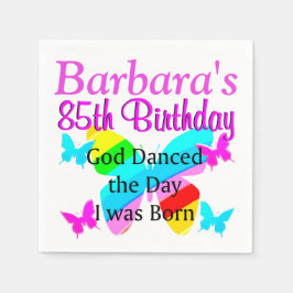 SERVILLETA DE PAPEL NAPKINS DE CUMPLEAÑOS DE MARIPOSAS PERSONALIZADAS