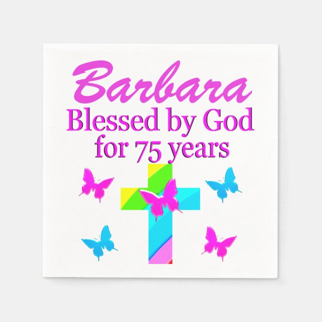 SERVILLETA DE PAPEL NAPKINS DE CUMPLEAÑOS PERSONALIZADOS DE NACIMIENTO (Anverso)