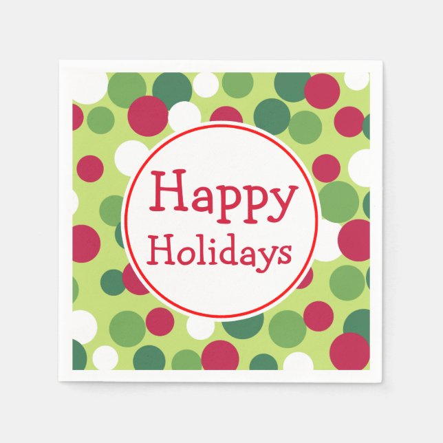 Servilleta De Papel Napkins de Felices Fiestas (Anverso)