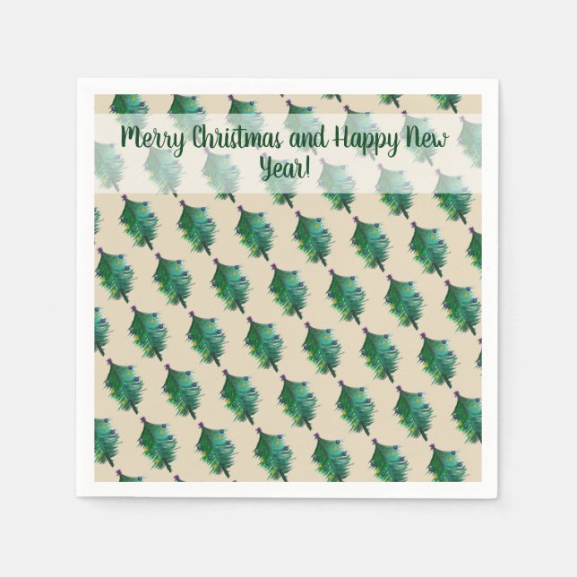 Servilleta De Papel Napkins de Felices Fiestas (Anverso)