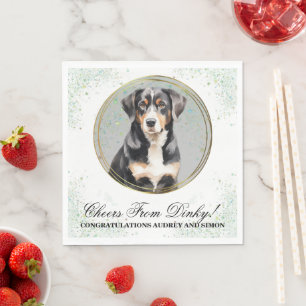 Servilleta De Papel Napkins de fotografía de Boda de Perro de la monta
