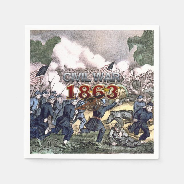 Servilleta De Papel Napkins de la guerra civil ABH 1863 (Anverso)