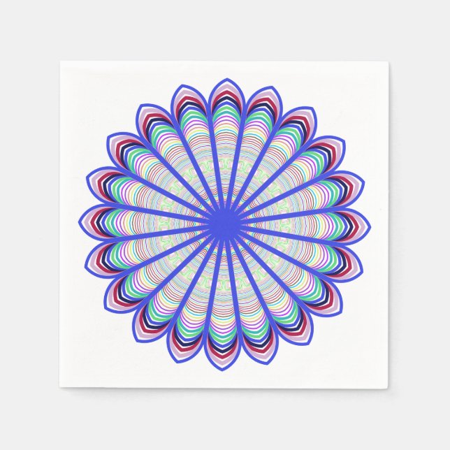 Servilleta De Papel Napkins De Mandala Prismática (Anverso)