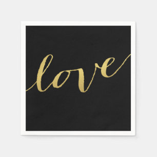 Servilleta De Papel Napkins de moda Gold Love
