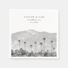 Napkins de montaña Pasadena Boda