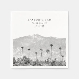 Servilleta De Papel Napkins de montaña Pasadena Boda