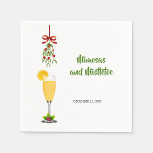 Servilleta De Papel Napkins de Navidades Mimosas y Mistletoe