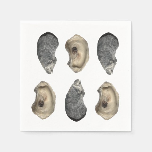 Servilleta De Papel Napkins de Oyster Shell (Anverso)